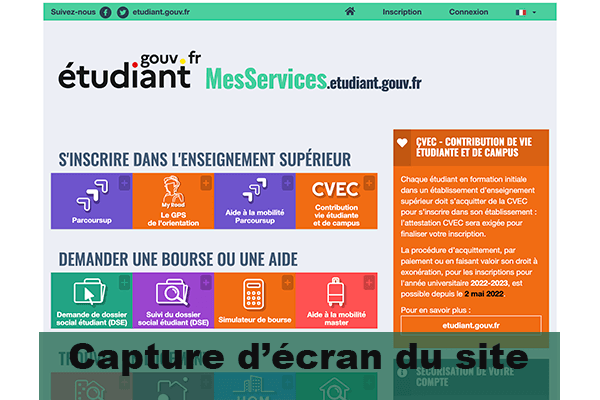 Panne MesServices.etudiant.gouv.fr